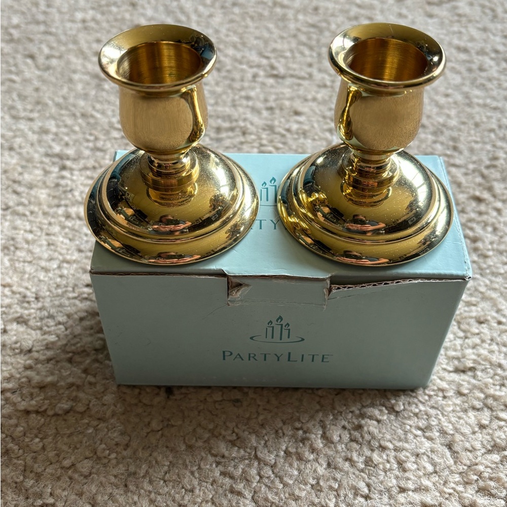 PartyLite Gold Candle Holders